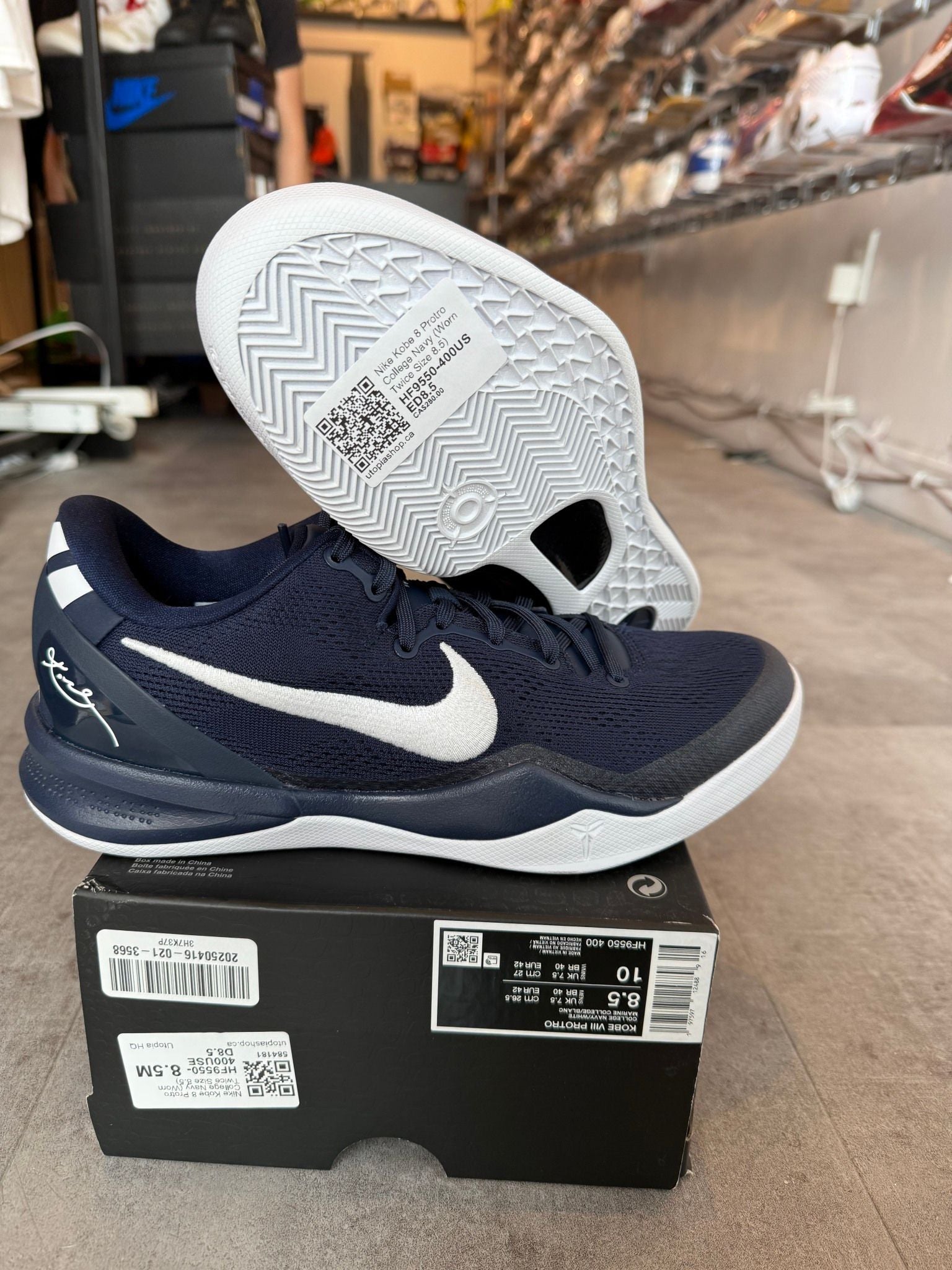 Nike Kobe 8 Protro College Navy - Pre-Owned Size 8.5M