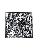 Chrome Hearts Cemetery Plus Motif Scarf Black/White