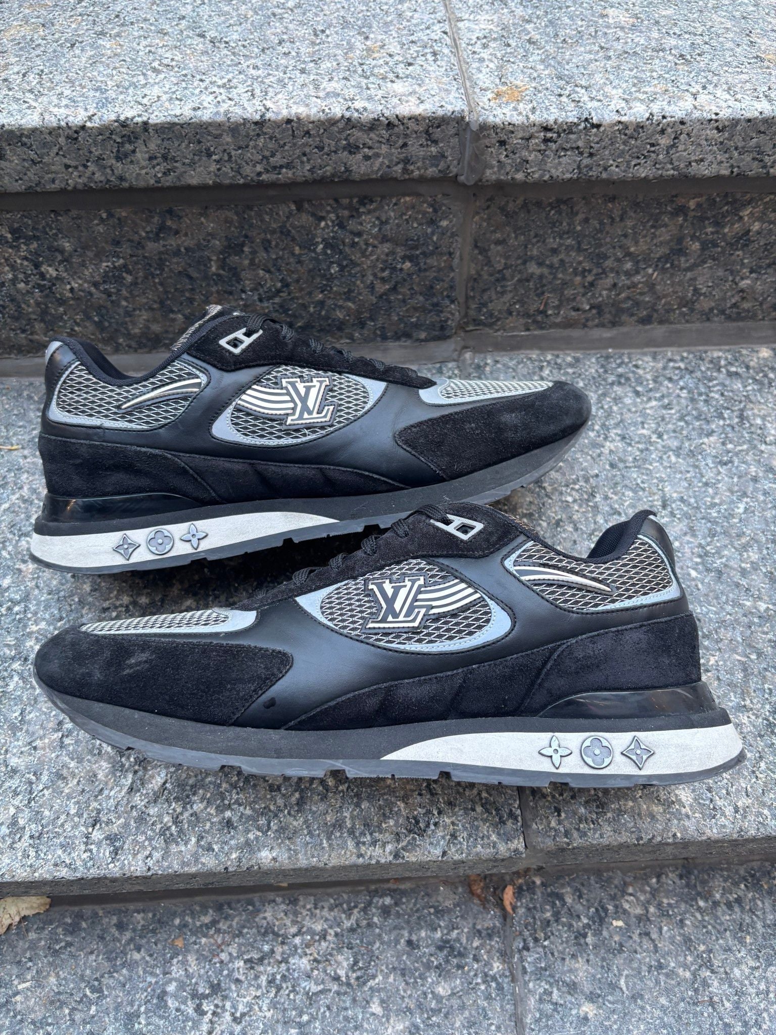 Louis Vuitton LV Runaway Sneaker Black Mesh - Pre-Owned Size LV11/US12 (No original box)