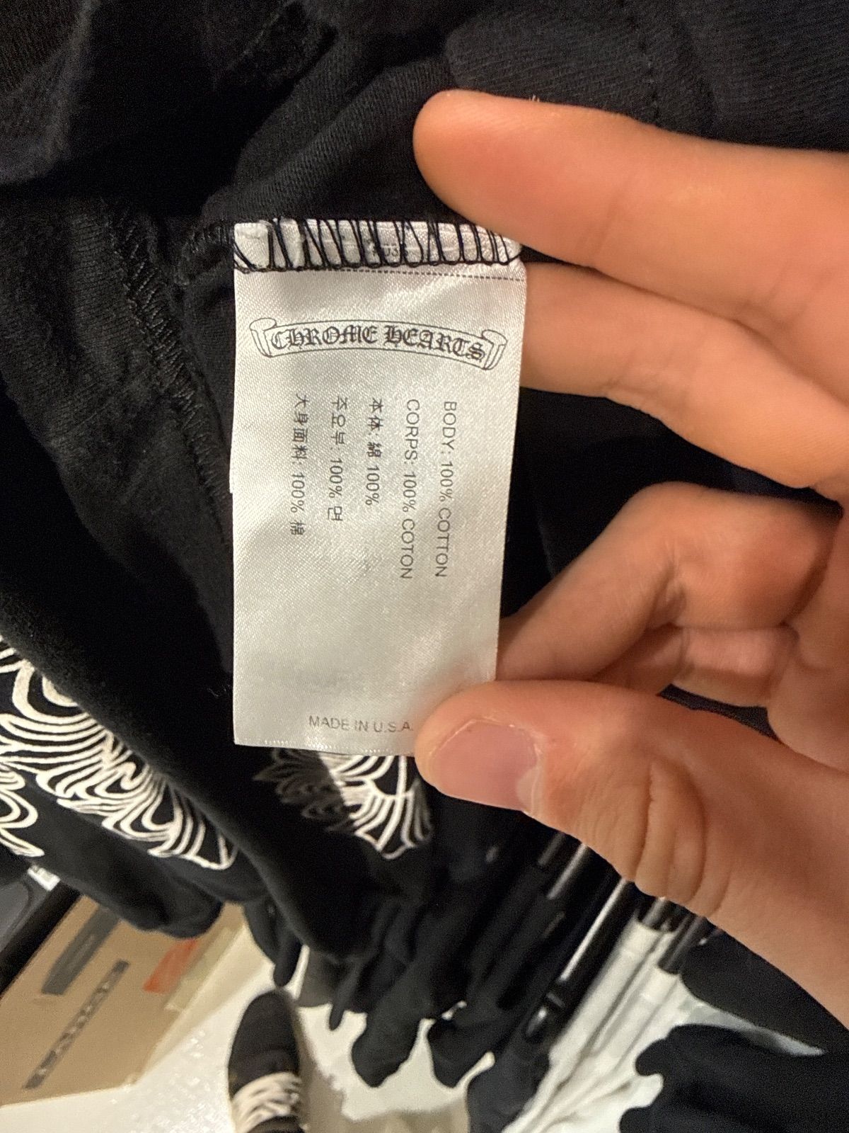Chrome Hearts Floral Horseshoe Logo L/S T-Shirt Black - Lightly Used Size M