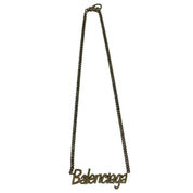 Balenciaga Typo Pendant Necklace Gold - Gently Pre-Owned OS