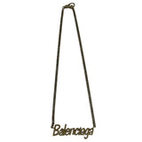 Balenciaga Typo Pendant Necklace Gold - Gently Pre-Owned OS