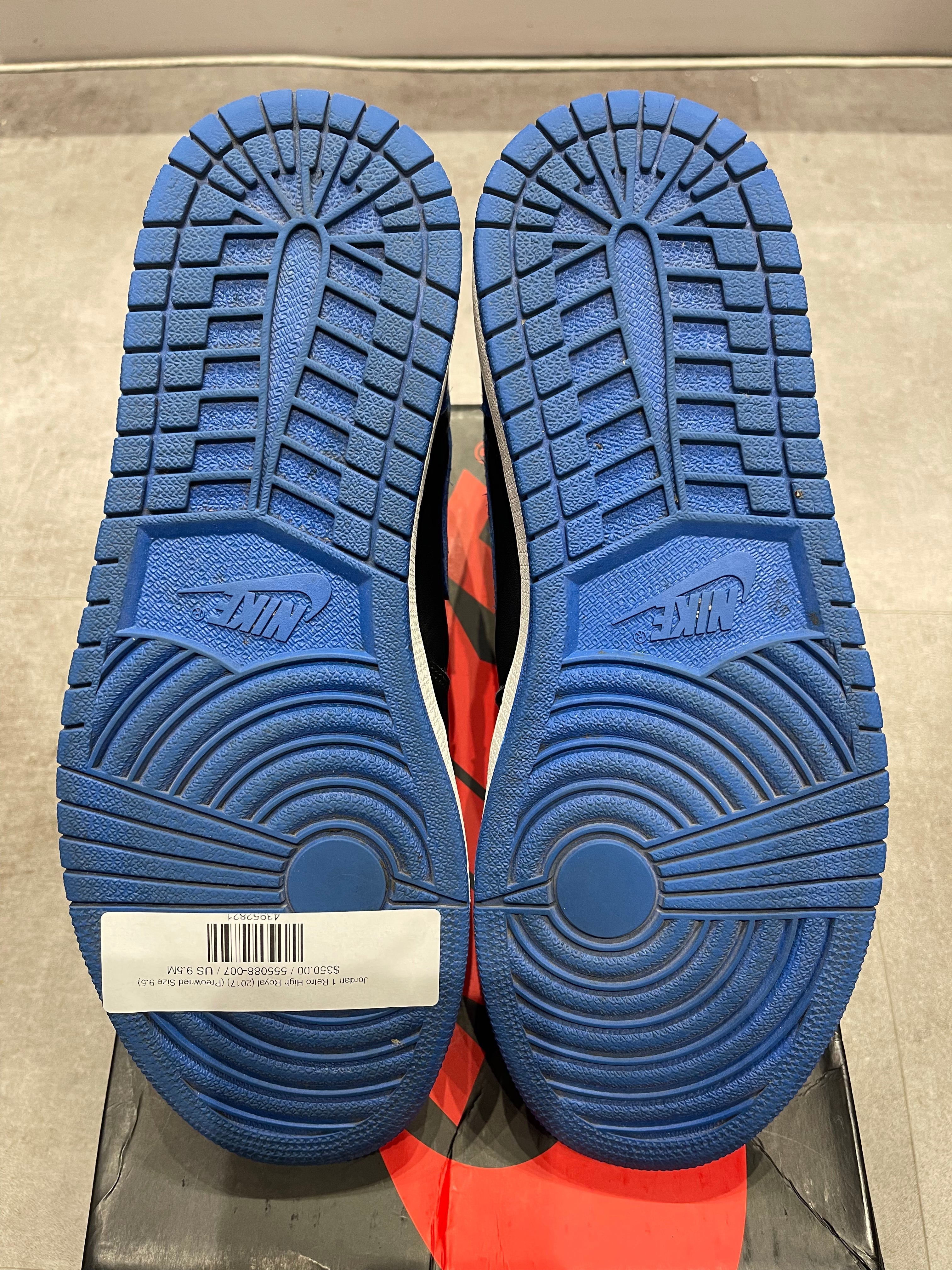 Jordan 1 Retro High Royal (2017)  9/10 - Pre-Owned Size 9.5