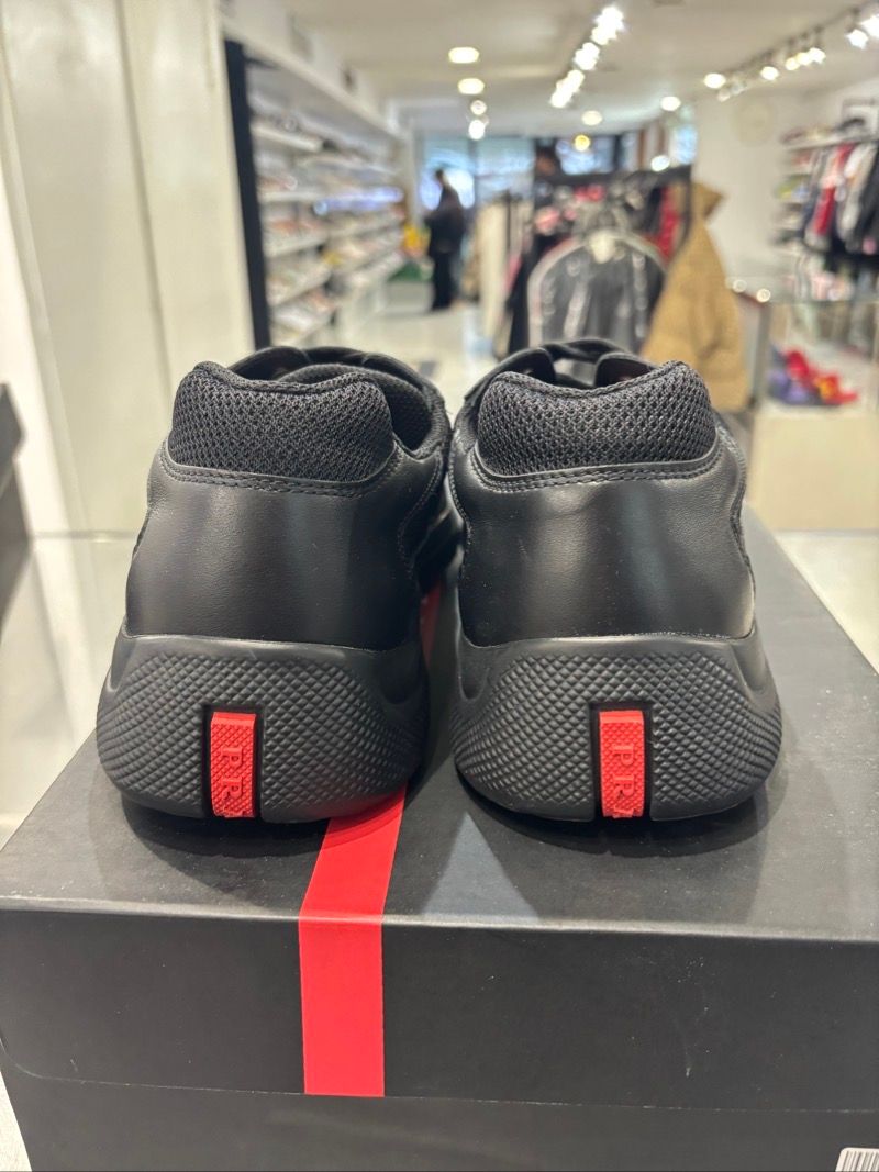 Prada America's Cup Black Nappa Leather - Lightly Pre-Owned Size 10