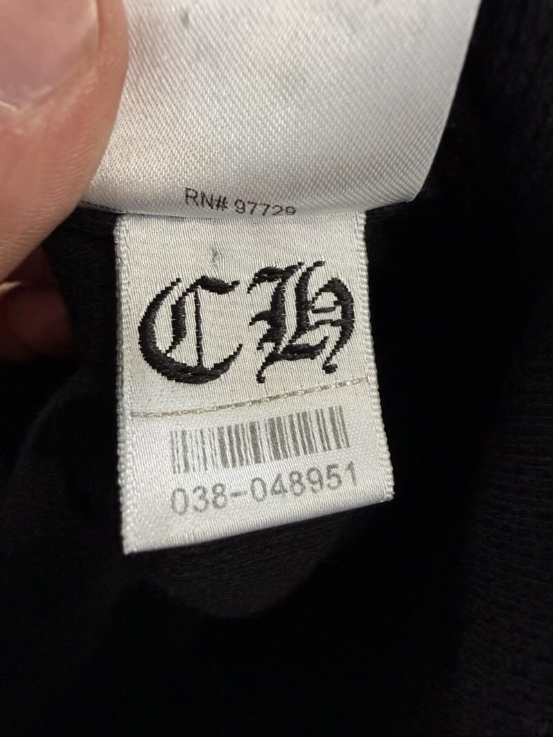 Chrome Hearts Horseshoe Thermal Floral Zip-Up Hoodie Black - Worn Once Size XXL
