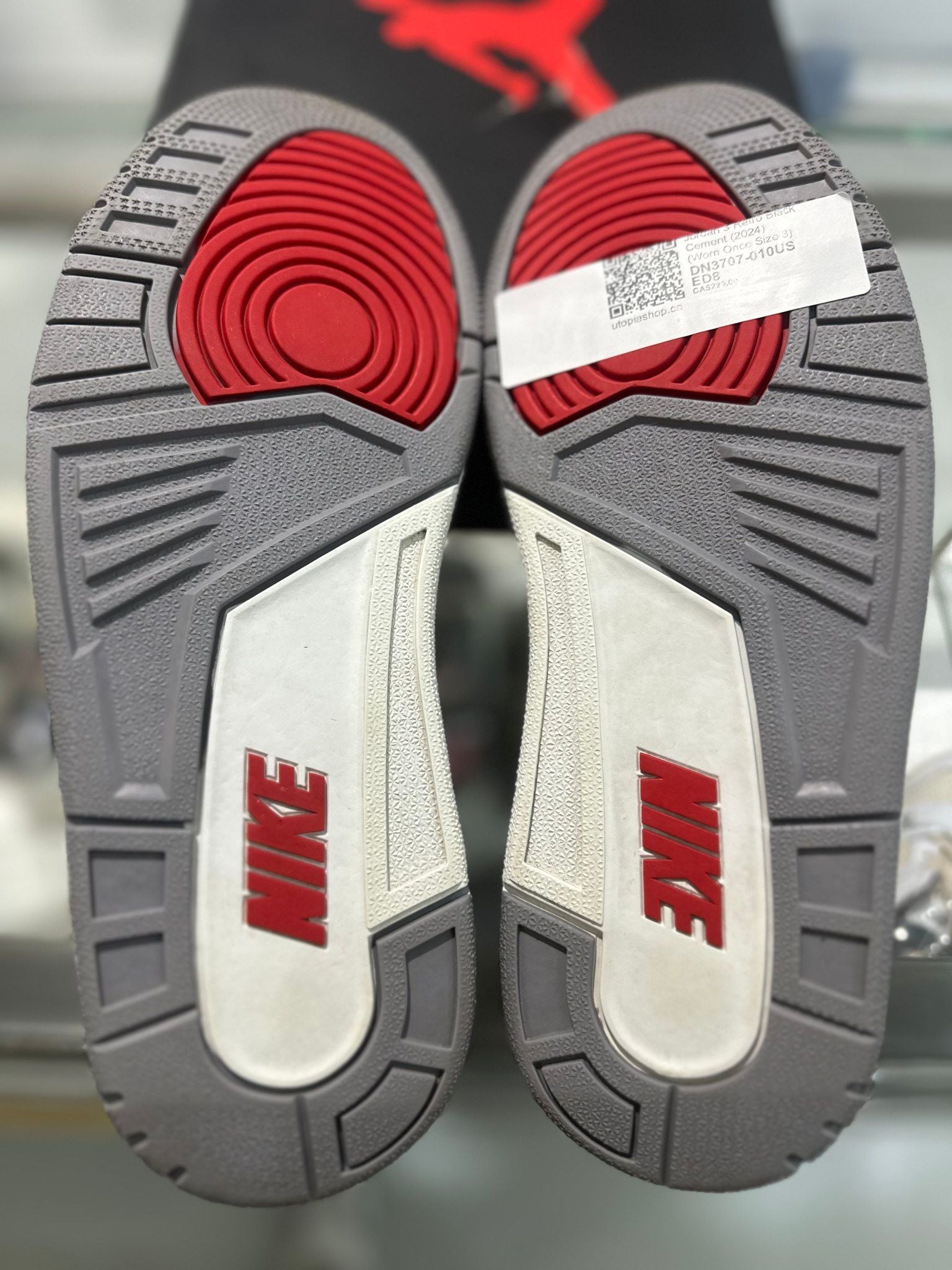 Jordan 3 Retro Black Cement (2024) - Pre-Owned Size 8 (Worn Once)