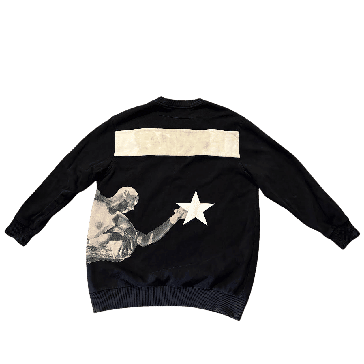 Givenchy Basketball Star Crewneck Navy (Preowned Size XS, Fits S) - Pre-Owned