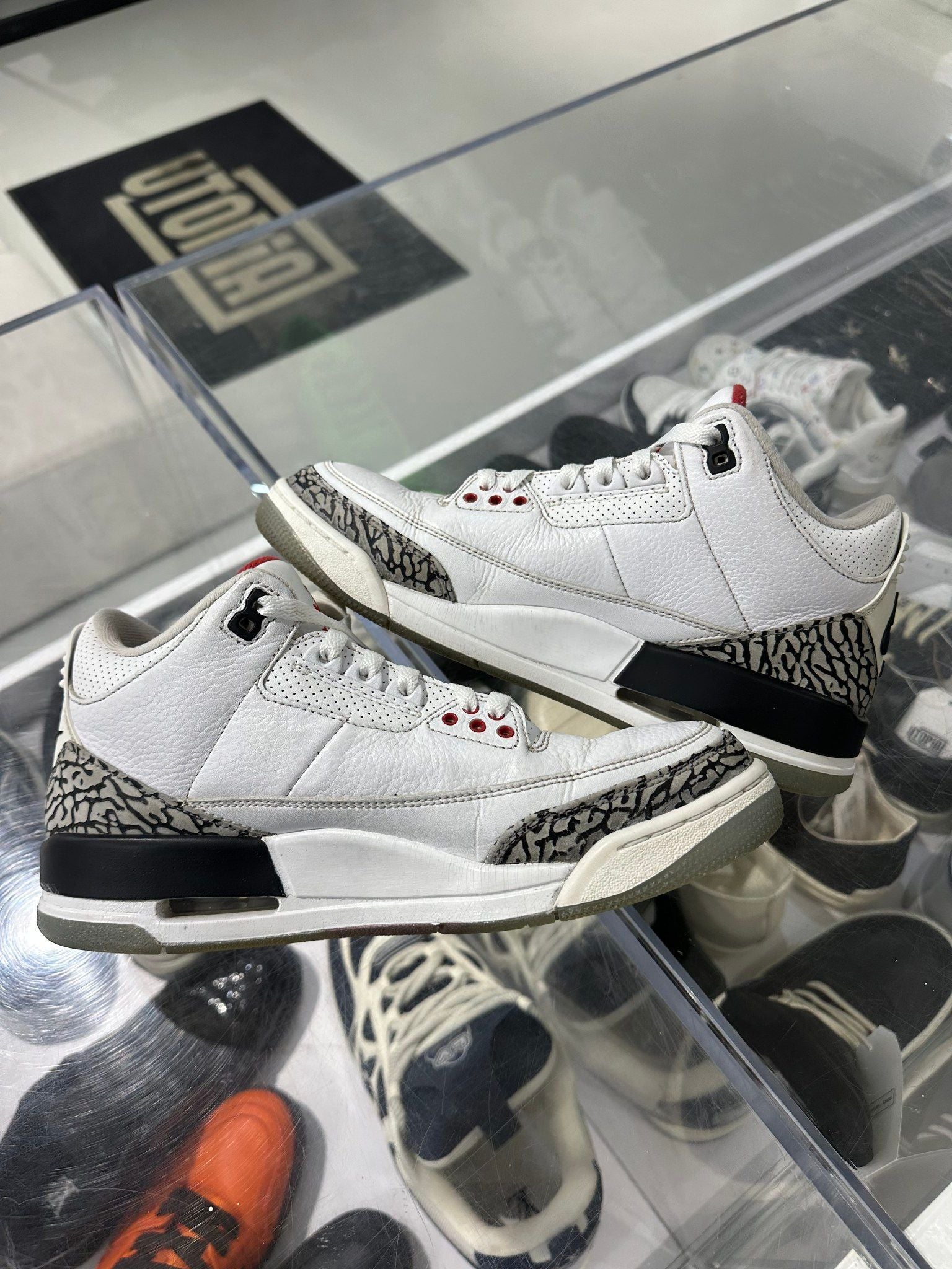 Jordan 3 Retro Free Throw Line White Cement - Pre-Owned Size 8.5 (No original box)
