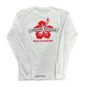 Chrome Hearts Honolulu Exclusive Hibiscus Flower L/S T-Shirt White - Lightly Pre-Owned Size S