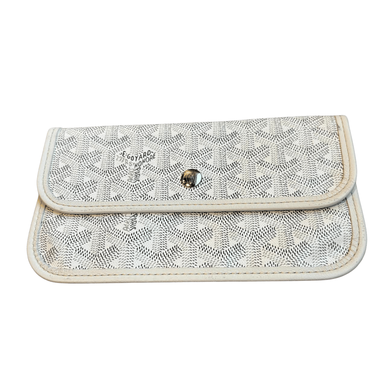 Goyard St. Louis Pouch White (Lightly Preowned) - Pre-Owned