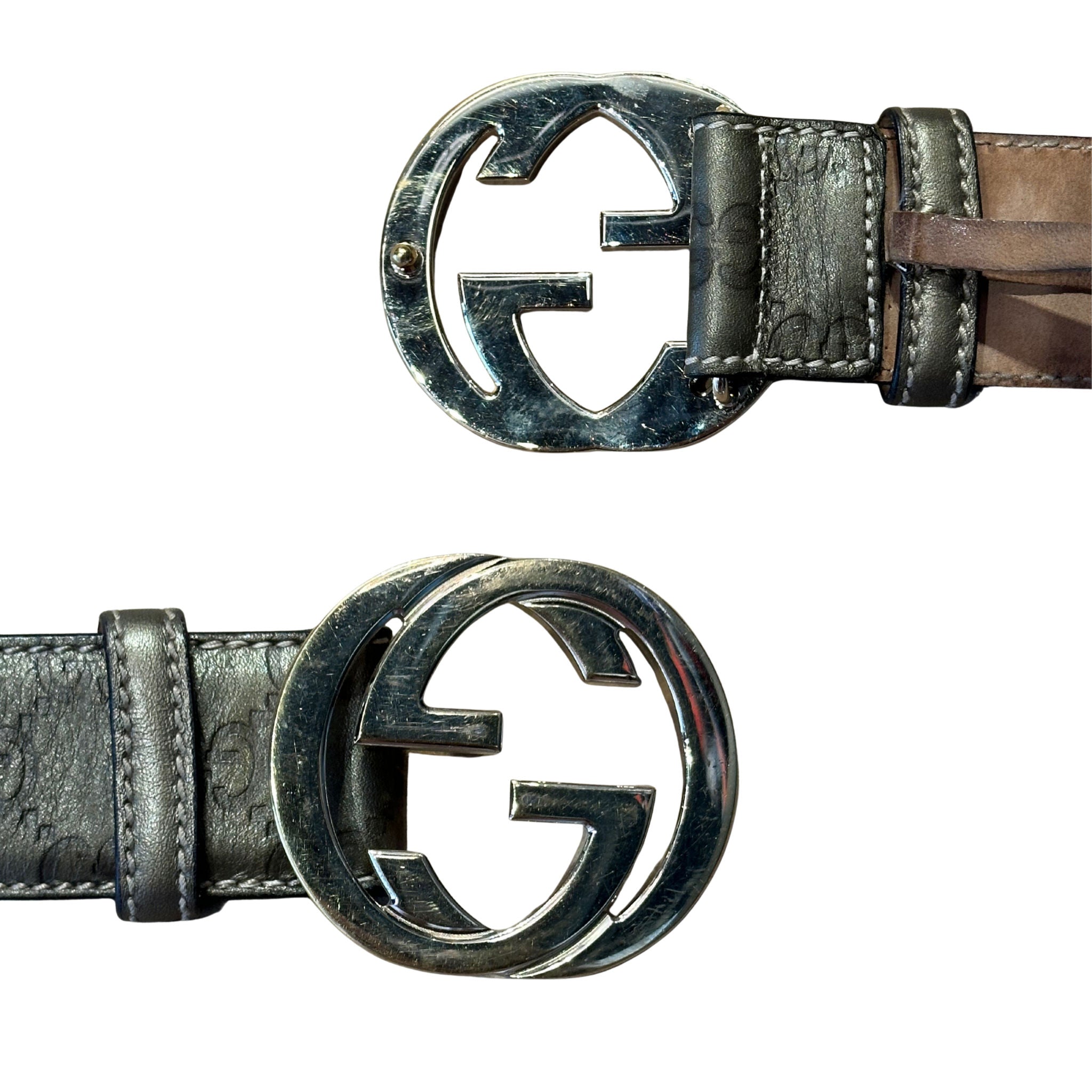 Gucci Guccissima Leather Belt (Preowned Size 95) - Pre-Owned