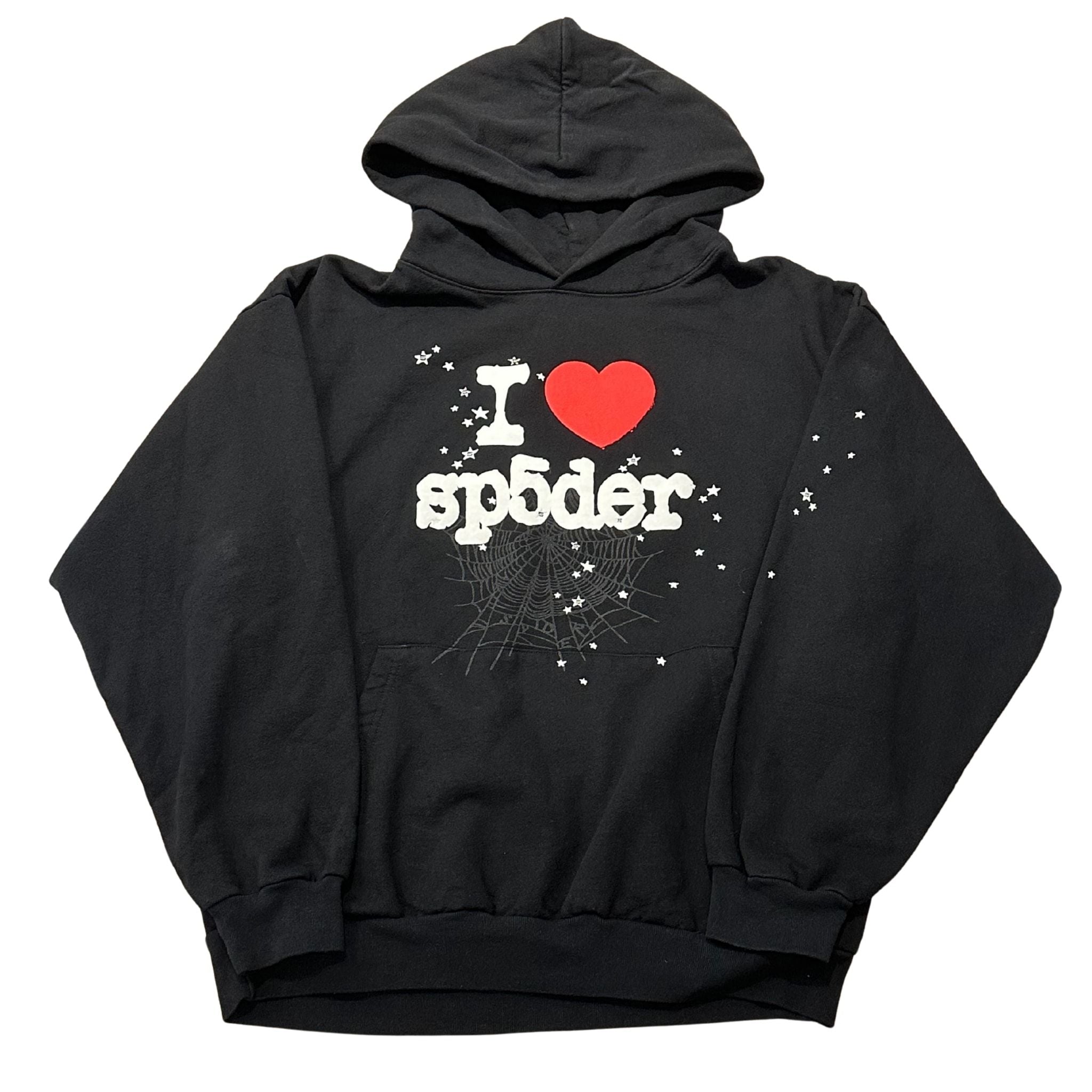 Sp5der I Heart SP5 Hoodie Black (Worn Once Size XXL) - Pre-Owned