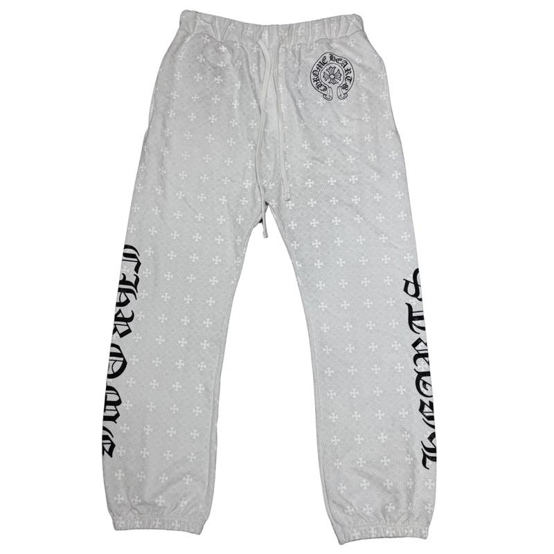 Chrome Hearts All Over Cemetery Sweatpants White - Lightly Used Size L