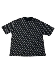 Balenciaga Black And White All Over Print T-Shirt - Lightly Pre-Owned Size M