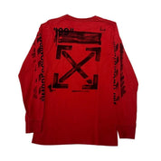 Off-White SS19 Impressionism Cross Arrow L/S T-Shirt Red - Pre-Owned Size S