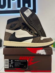 Jordan 1 Retro High OG SP Travis Scott Mocha - Lightly Used Size 8