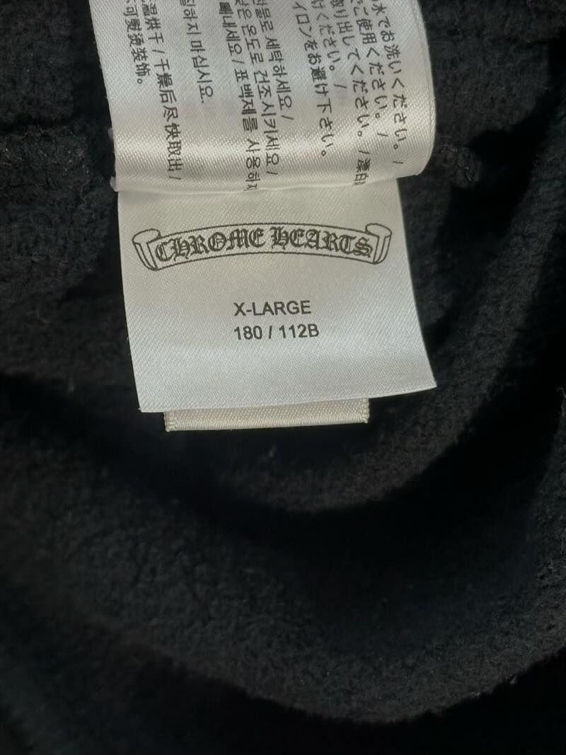 Chrome Hearts Floral Horseshoe Logo Zip Up Hoodie Black - Pre-Owned Size XL