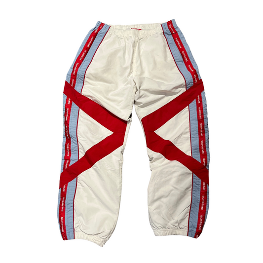 Supreme Cross Paneled Track Pant White (SS21) (Preowned)