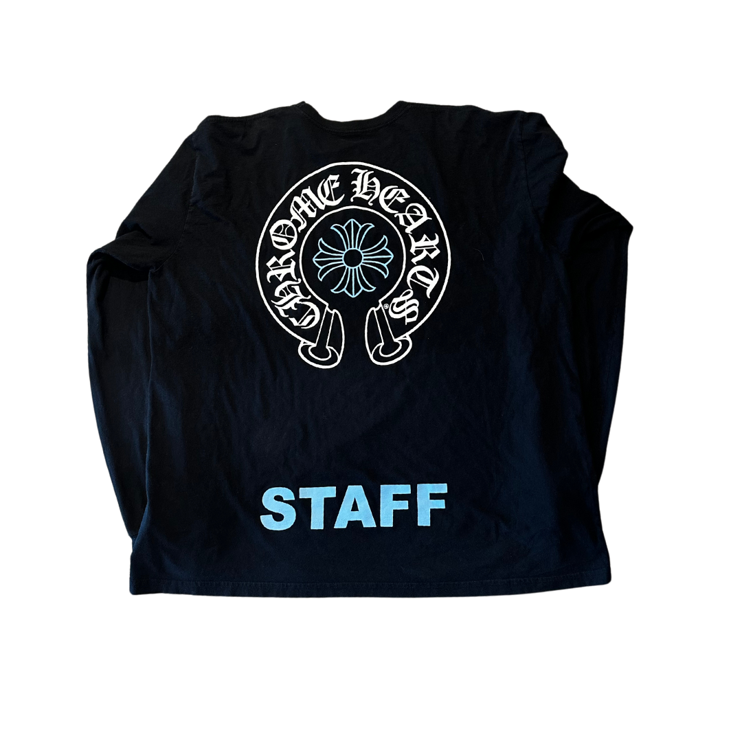 Chrome Hearts St. Barths Horseshoe Logo Staff L/S T-Shirt Black (Preowned)
