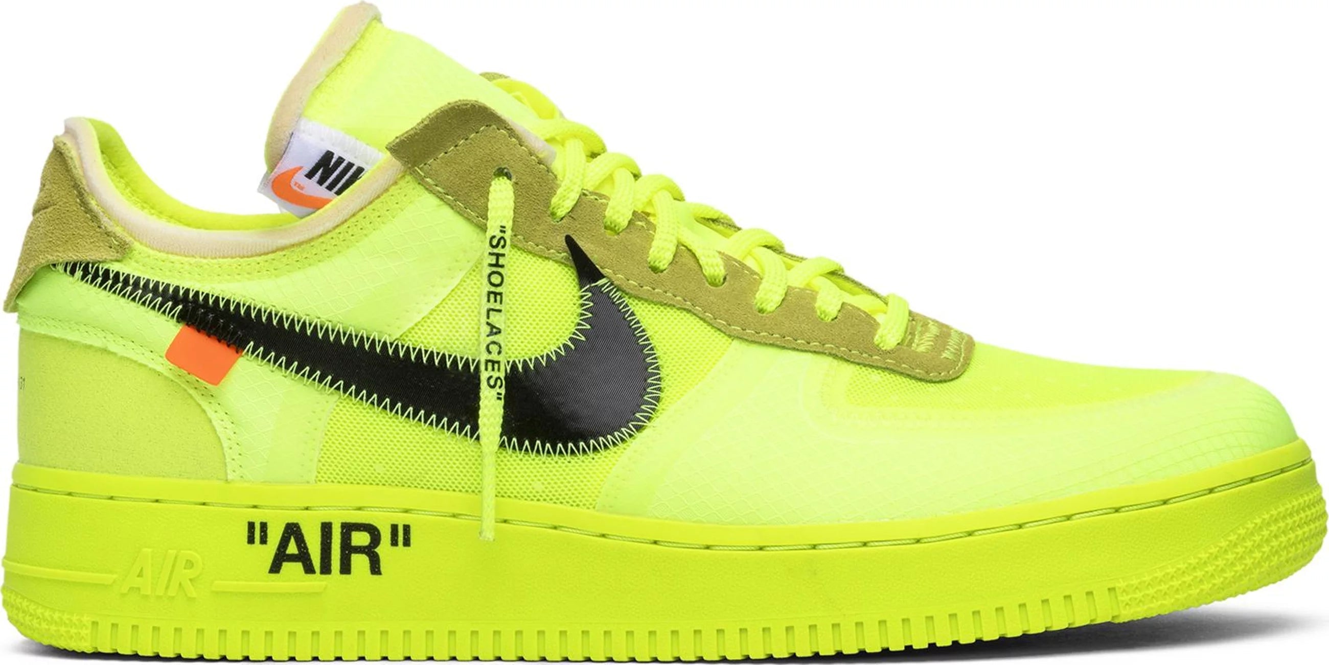 Nike Air Force 1 Low Off-White Volt - Pre-Owned Size 10.5