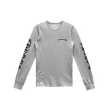 Chrome Hearts Scroll Logo Thermal Long Sleeve T-Shirt Grey