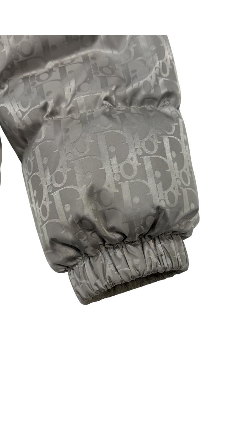 Dior Oblique Technical Jacquard Down Jacket Silver - Lightly Pre-Owned Size M