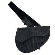 Dior Saddle Bag Black Oblique Jacquard - Pre-Owned