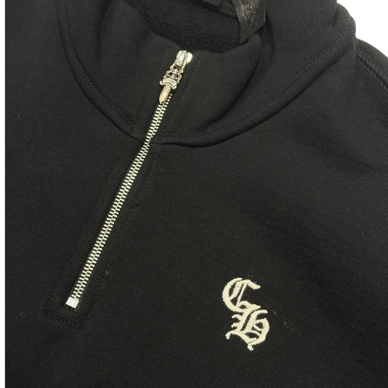 Chrome Hearts Slo Ride Embroidered Quarter Zip Black - Lightly Pre-Owned Size M
