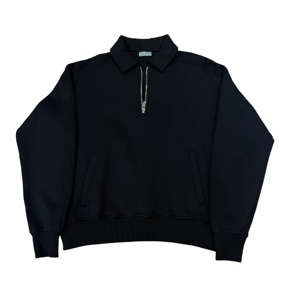 Dior Sample Oblique Quarter-Zip Jacket Black