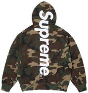 Supreme Satin Applique Hooded Sweatshirt (SS26) Woodland Camo