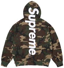 Supreme Satin Applique Hooded Sweatshirt (SS26) Woodland Camo