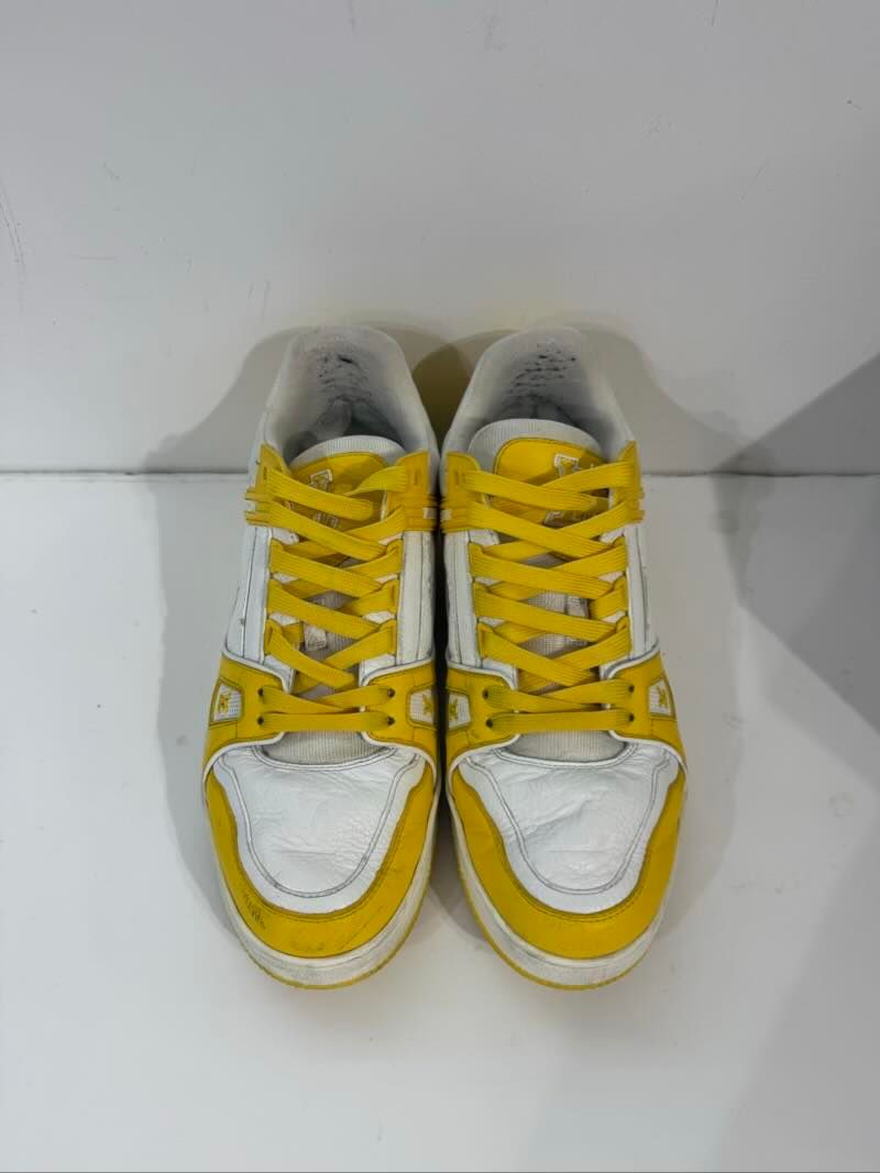 Louis Vuitton Trainer Yellow White Monogram - Pre-Owned Size 10M (No Original Box)