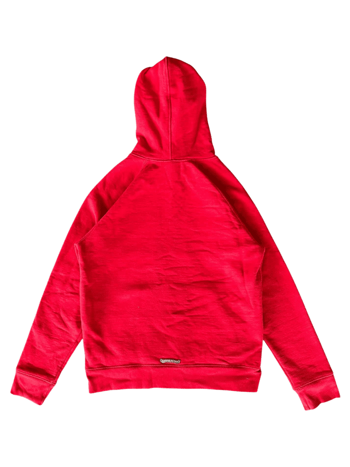 Chrome Hearts King Taco Triple Cross Embroidered Pullover Hoodie Red