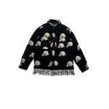 Amiri Columns Of Duality Fringe Shirt Black