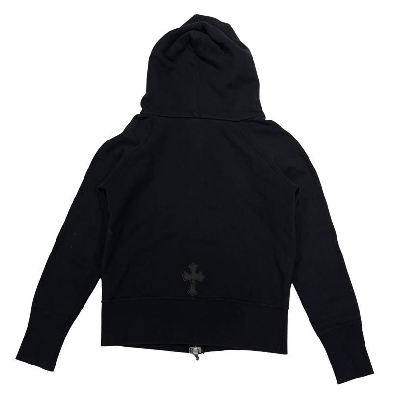 Chrome Hearts Cross Patch Zip-Up Hoodie Black - Pre-Owned Size S