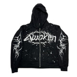 Awoken Dreams V6 Chrome Zip-Up Hoodie Black
