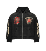Awoken Dreams V4 Varsity Zip-Up Hoodie Black