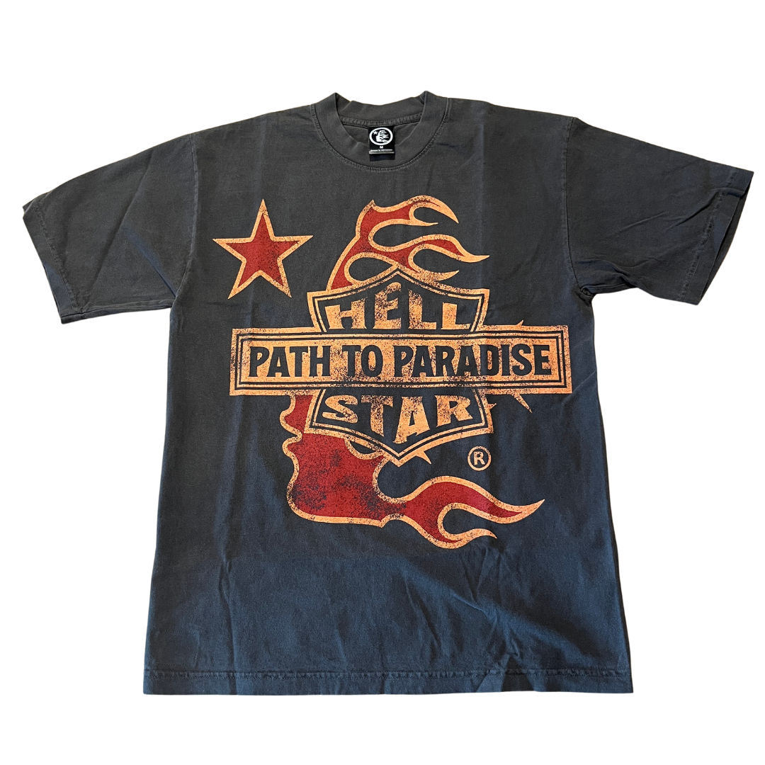 Hellstar Studios Biker Tour Tee Washed Black (OVERSEAS EXCLUSIVE