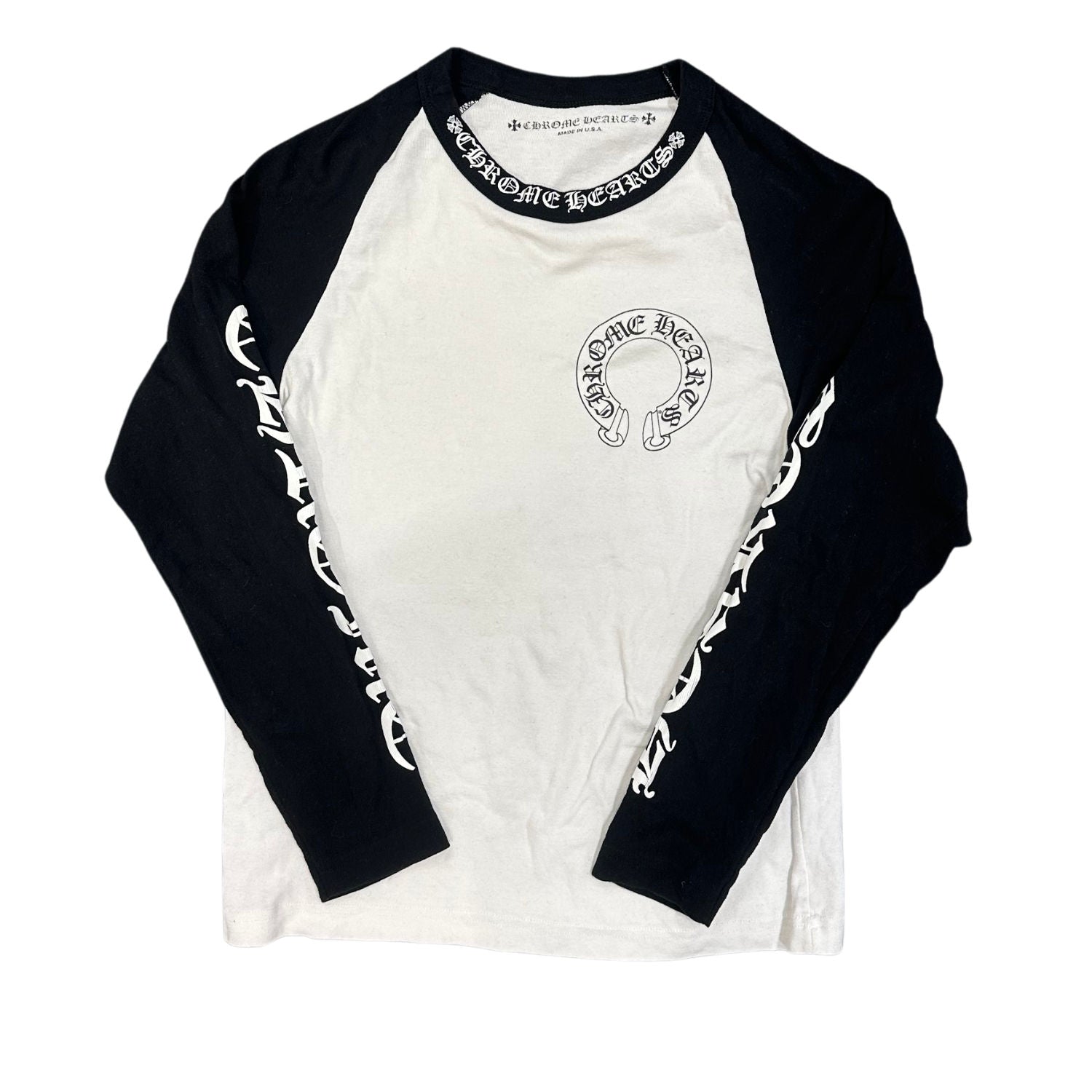 Chrome Hearts Baseball Tee Black White - Lightly Used Size M