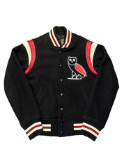 Ovo October's Very Own Black/Red Varsity Jacket - Pre-Owned Size S