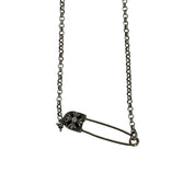 Chrome Hearts Safety Pin w/ Roll Chain Necklace (20 Inches) - Lightly Pre-Owned