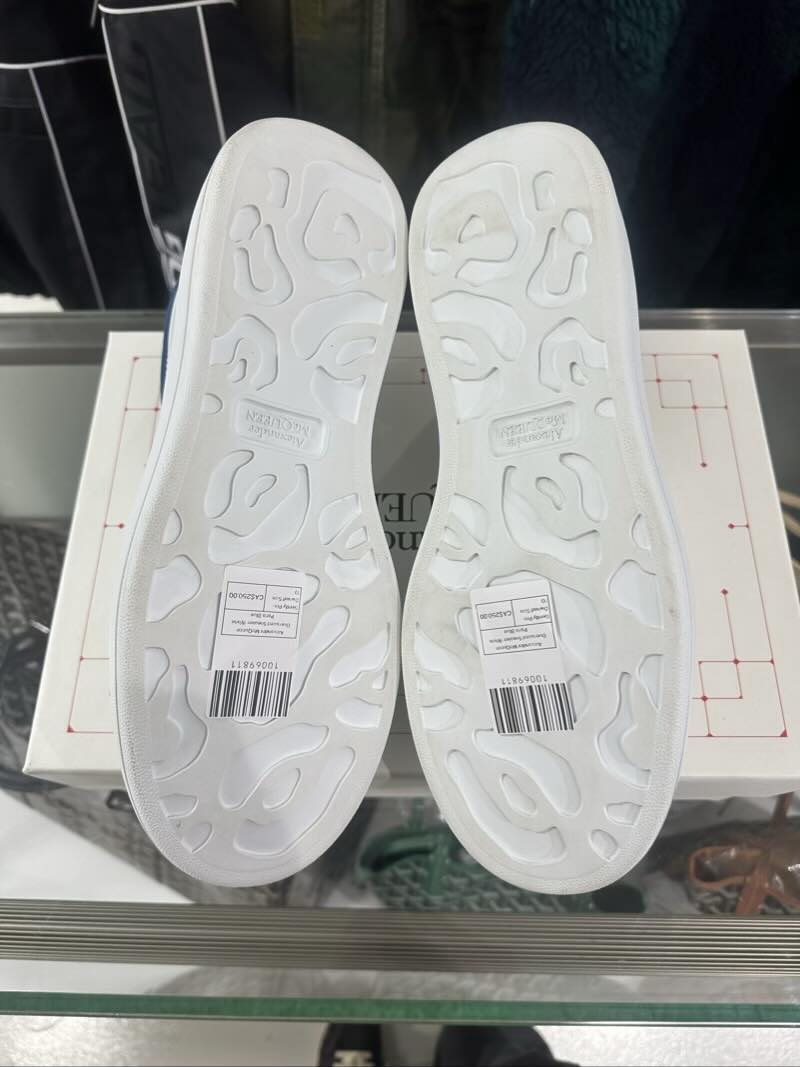 Alexander McQueen Oversized Sneaker White Paris Blue - Gently Pre-Owned Size 10