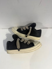 Rick Owens Jumbo Lace Leather Ramones Low Top Sneaker - Pre-Owned Size 10 (No original box)