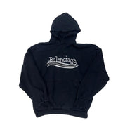 Balenciaga Hand Drawn Political Campagin Oversized Hoodie Black - Worn Once Size L