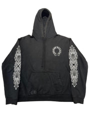 Chrome Hearts Horseshoe Floral Hoodie Black - Pre-Owned Size L