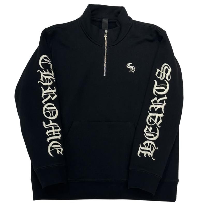 Chrome Hearts Slo Ride Embroidered Quarter Zip Black - Lightly Pre-Owned Size M