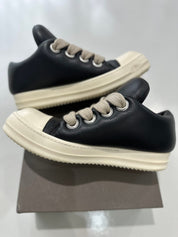 Rick Owens Jumbo Lace Padded Sneaks Low Black Milk - Pre-Owned Size 41 (Replacement box)