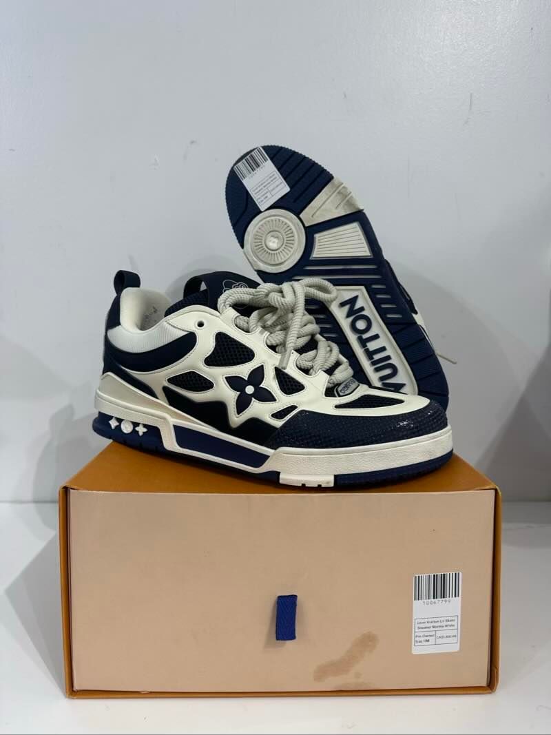 Louis Vuitton LV Skate Sneaker Marine White - Pre-Owned Size 11M