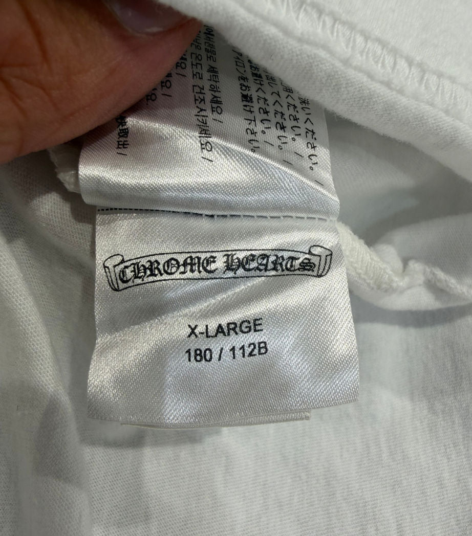 Chrome Hearts Eye Chart L/S T-Shirt White - Lightly Pre-Owned Size XL