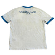 Guess Jeans x A$AP Rocky Rainbow Spell Out Embroidered Ringer Tee (Preowned) - Pre-Owned